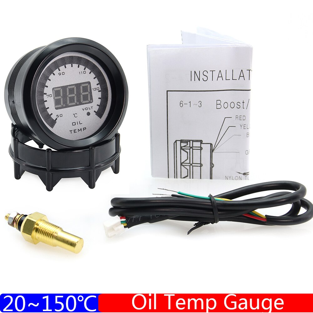 Digital 52MM Automotive Instrument Turbocharger PSI Water Temperature