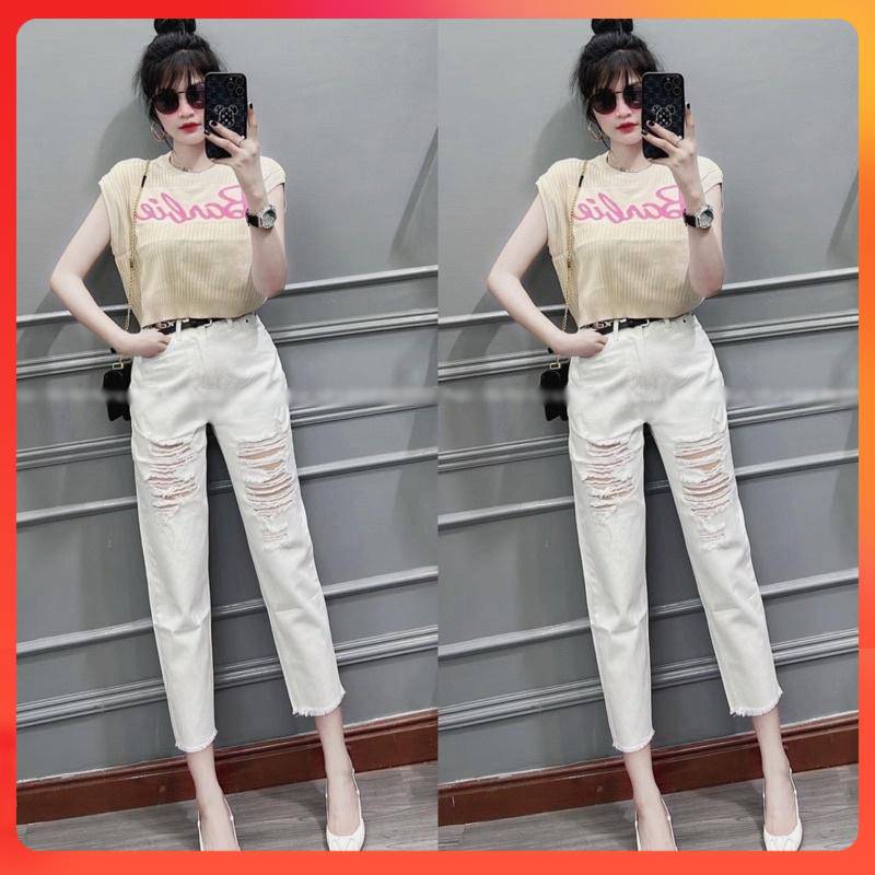 Áo len QC Montoghi cổ tròn BARBIE tay hến dáng vừa - Kholenqc