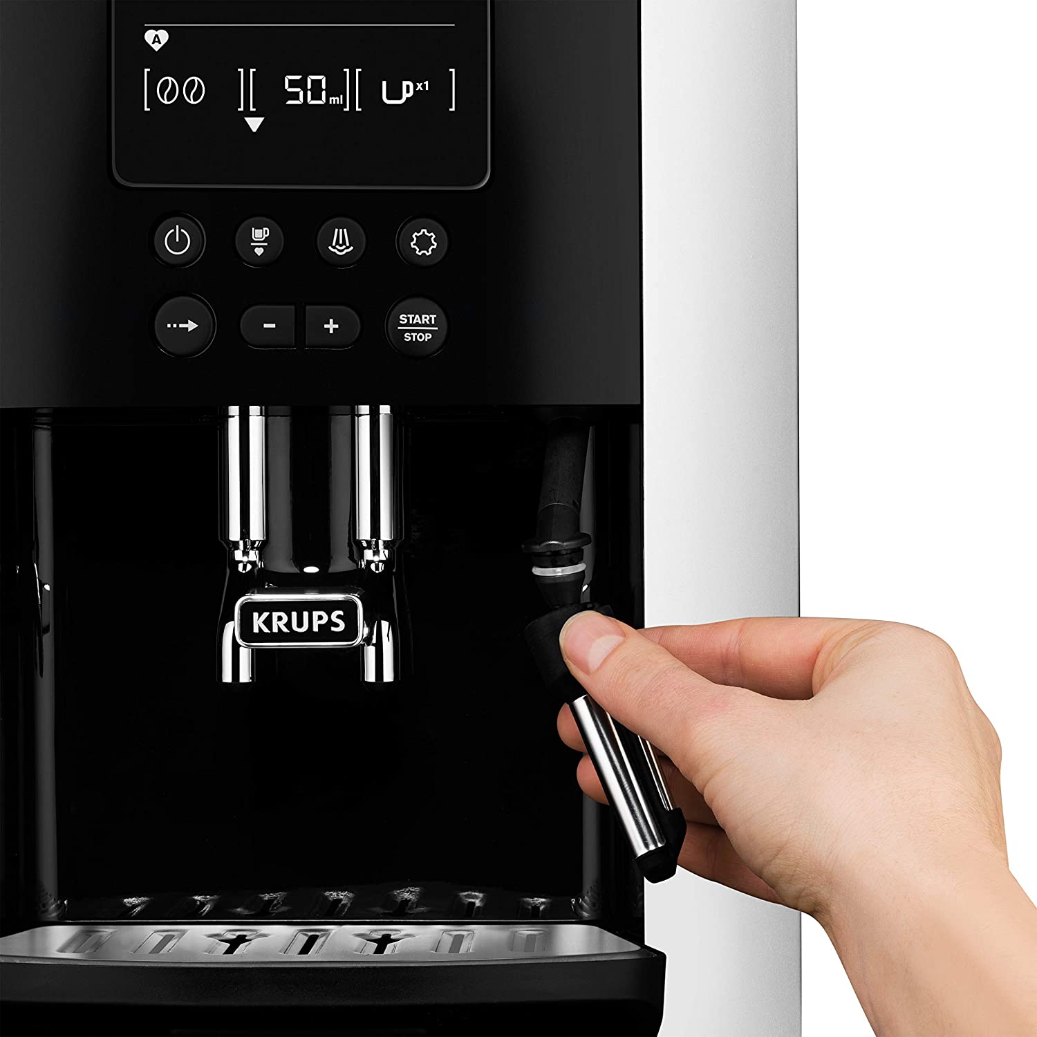 Krups EA8178 Arabica Display Quattro Force fully automatic coffee machine (1450 watts, water tank capacity: 1.8l, pump pressure: 15 bar, LCD display) black / carbon look (8178 EA-8178) | Lazada Singapore