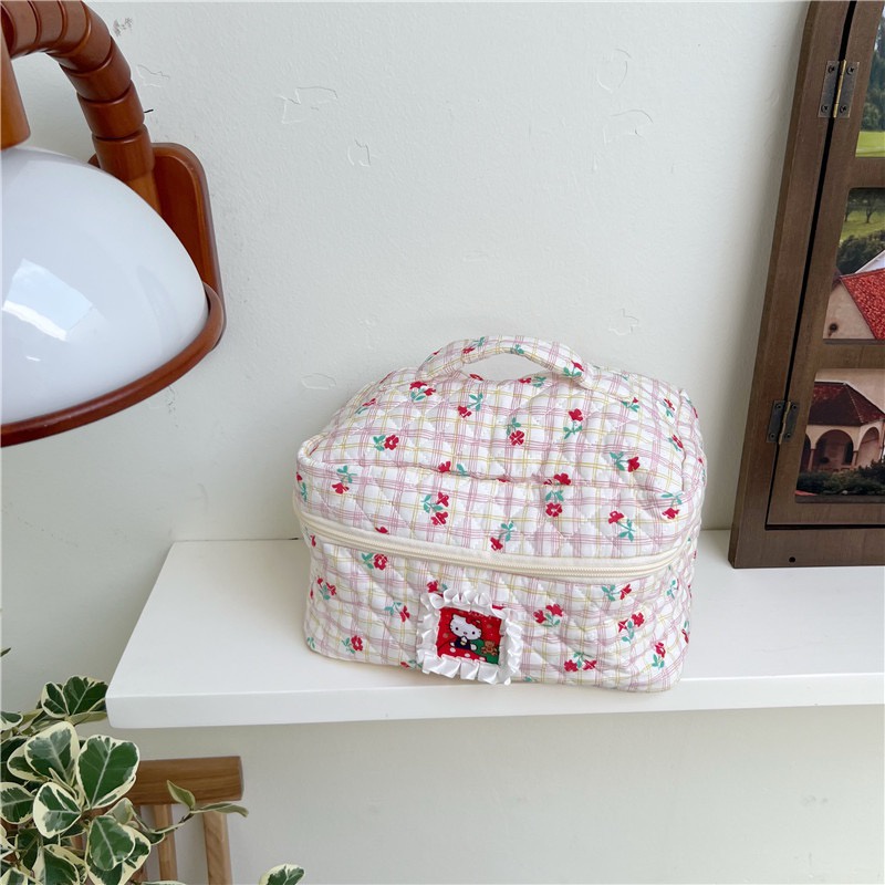 Mới Túi Đựng Mỹ Phẩm Cỡ Lớn Họa Tiết Hello Kitty