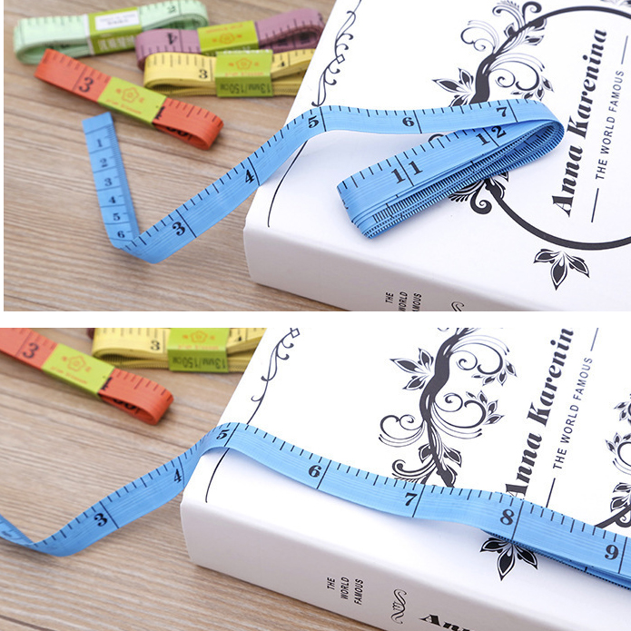 Thước dây cuộn đo eo mini, thước đo chiều cao cho bé 150cm, may quần áo