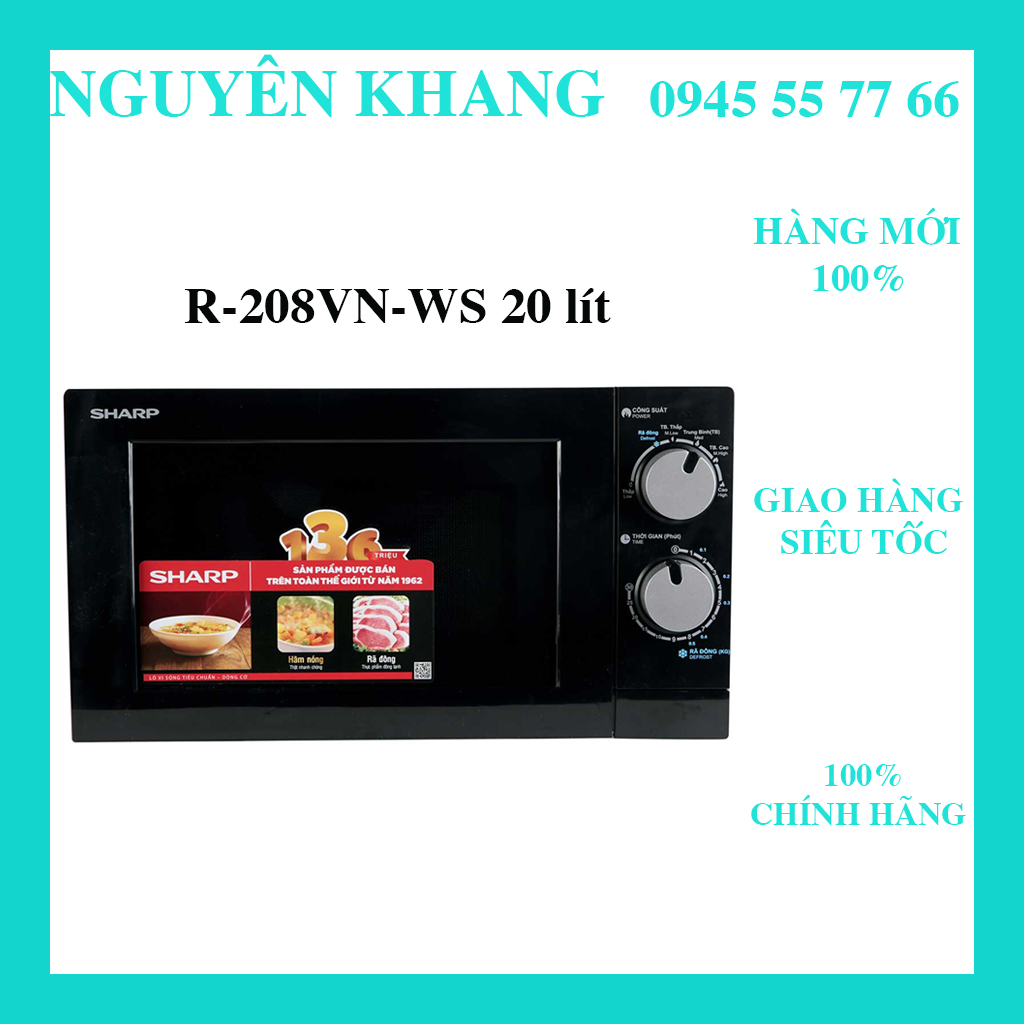 Microwave oven sharp r-208vn-ws 20 liters