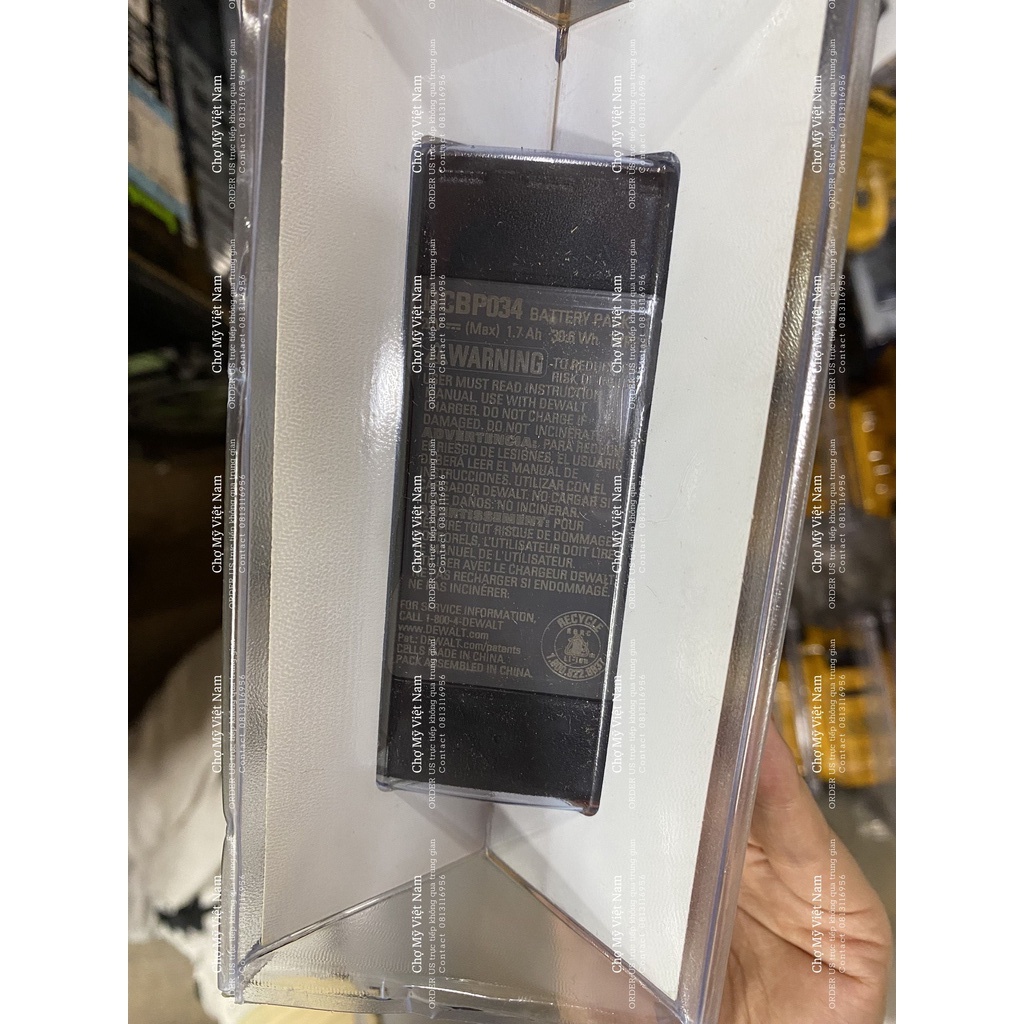 NHẬP MỸ - PIN DEWALT 20-VOLT MAX POWERSTACK COMPACT BATTERY (2-PACK) - DCBP034-2