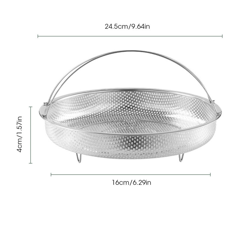 ⚡️Fast Delivery⚡️304 Stainless Steel Draining Basket Vegetable Washing Basin Household Kitchen Thickened Draining Basin Rice Washing Basin Rice Washing Sieve Washing Water Fruit Vegetable Blue