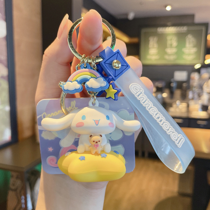 Móc khóa Thỏ trắng cinnamoroll cao cấp khám phá vũ trụ