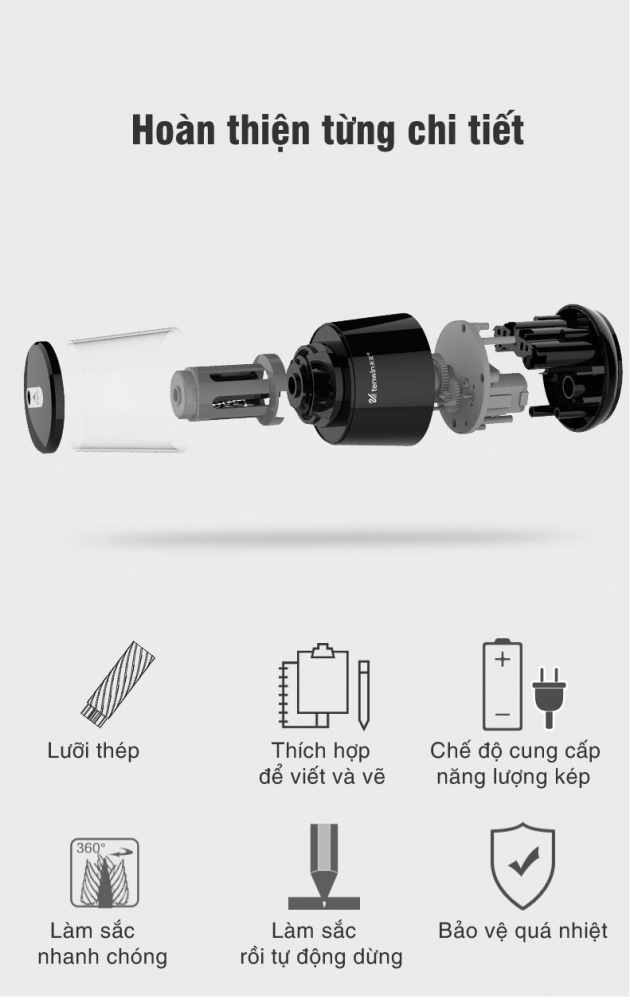 Máy Gọt Bút Chì Cao Cấp Tenwin [ Lưỡi tiện siêu bền ]
