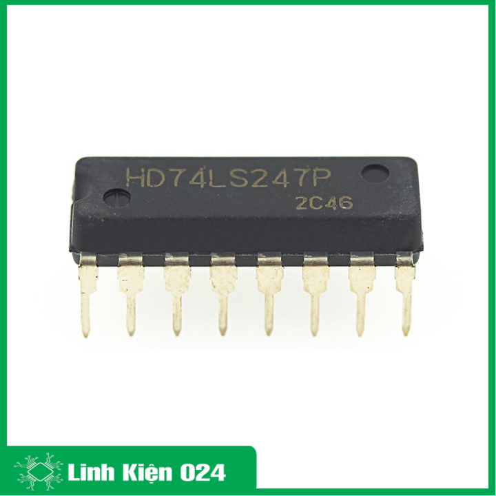 74LS247 BCD to 7-Segment Decoder - Driver DIP16