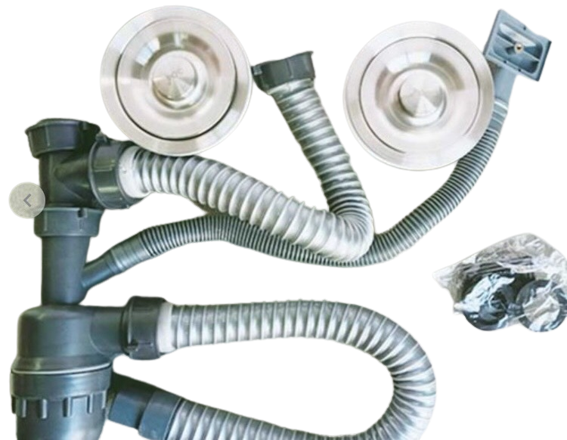 Sink Drain Set with Trash Filter 140 (1 Compartment, 2 Compartments)