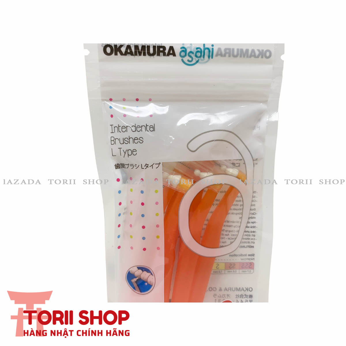 Bàn chải kẽ răng Okamura Asahi 6 chiếc