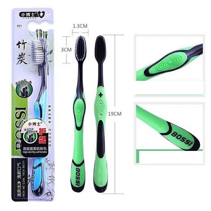 Combo 1 Box 30 toothbrush, brush bamboo charcoal activated-absolutely safe for health