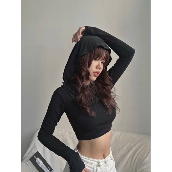 Áo Croptop Có Mũ Trùm Đầu phong thái CÁ TÍNH,chất