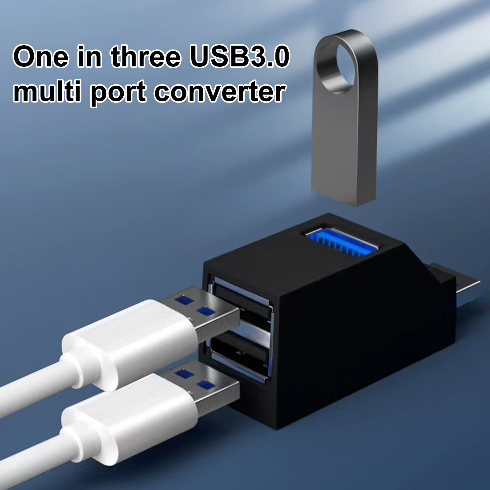 High Speed Usb 3.0 Hub Portable Usb 3.0 Hub High-speed Data Transfer Wireless Expander Plug Play Ideal Laptop Accessory