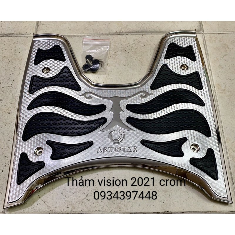 THẢM GÁC CHÂN VISION 2021 CARBON / CROM / INOX