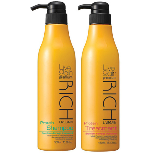 [CHÍNH HÃNG 100%] CẶP DẦU GỘI XẢ (HẤP) LIVEGAIN DƯỠNG CHẤT PROTEIN 500MLx2