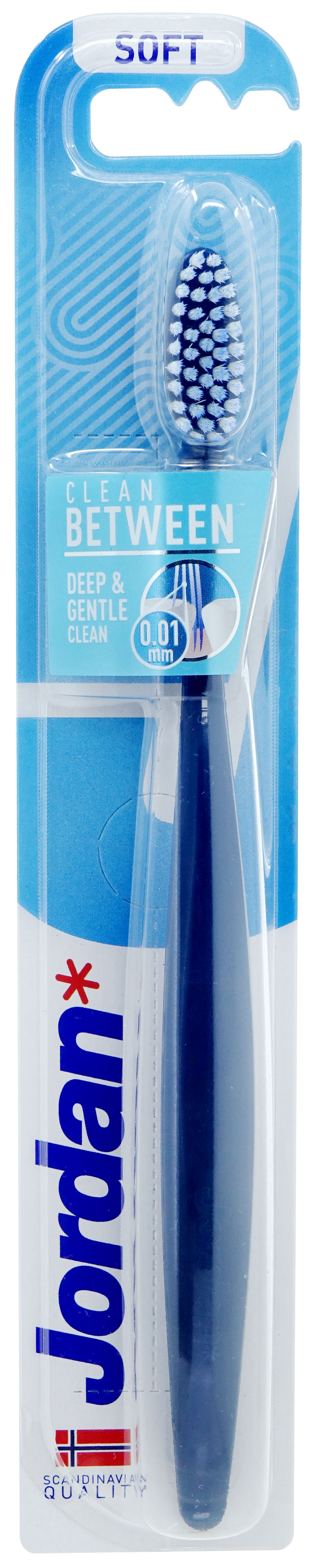 Combo 4 Bàn chải đánh răng Jordan Clean Between, Lông siêu mềm siêu mảnh 0.01mm