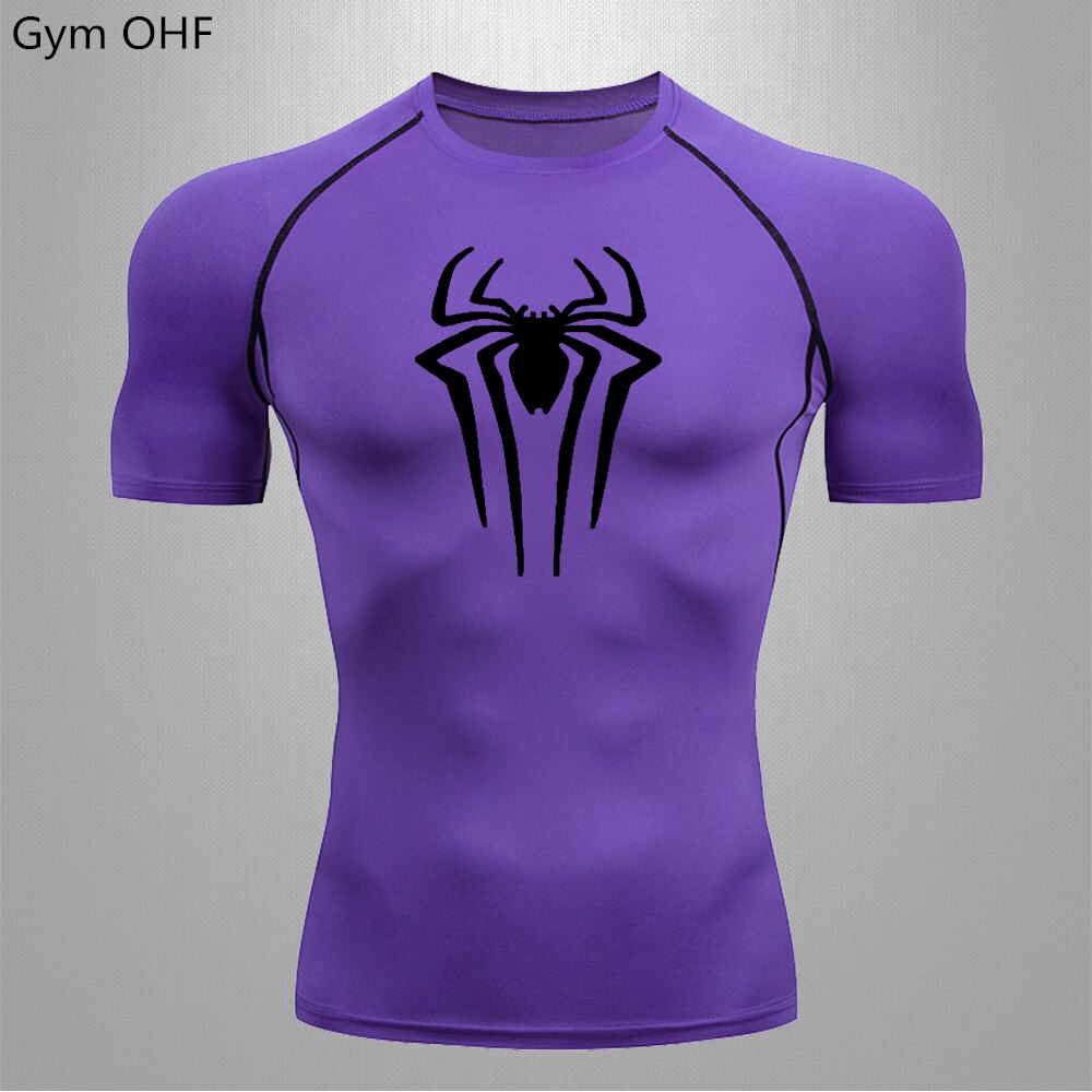 Superhero Compression T-Shirt Men Gym Fitness Short Sleeve Running