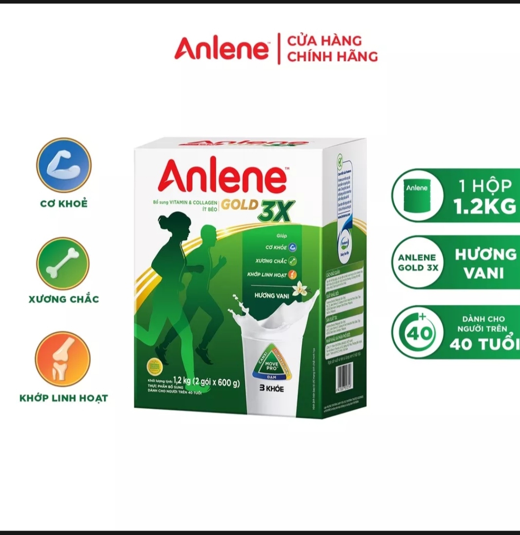 Sữa Anlene Gold 1.2Kg hộp giấy (trên 40 tuổi)