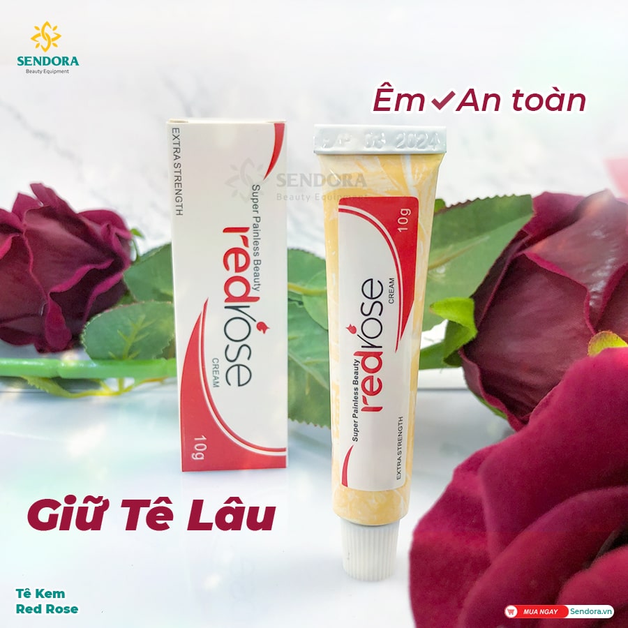 Tê Kem RedRose dùng trong phun xăm mày, môi, mí - Hàng loại 1