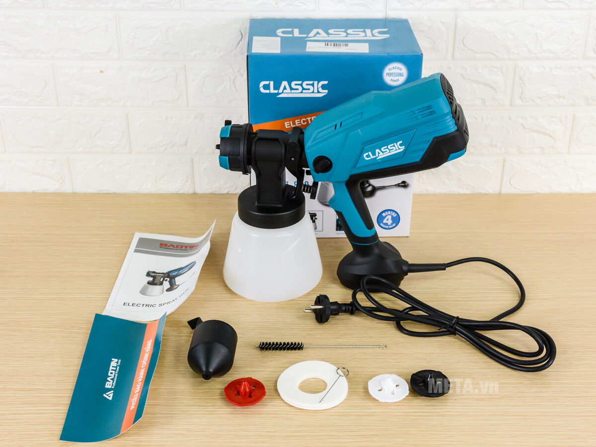 [CHÍNH HÃNG] Máy Phun Sơn Điện CLASSIC, Công suất 600W, 4 vòi phun