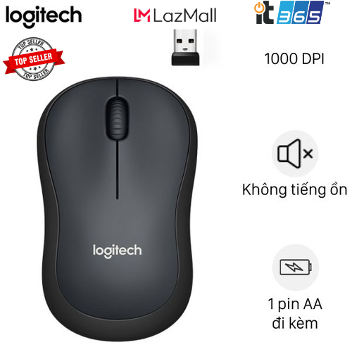 [TopSeller2022] Chuột không dây Logitech Silent M220 Không Tiếng Ồn Màu Đen,Hồng