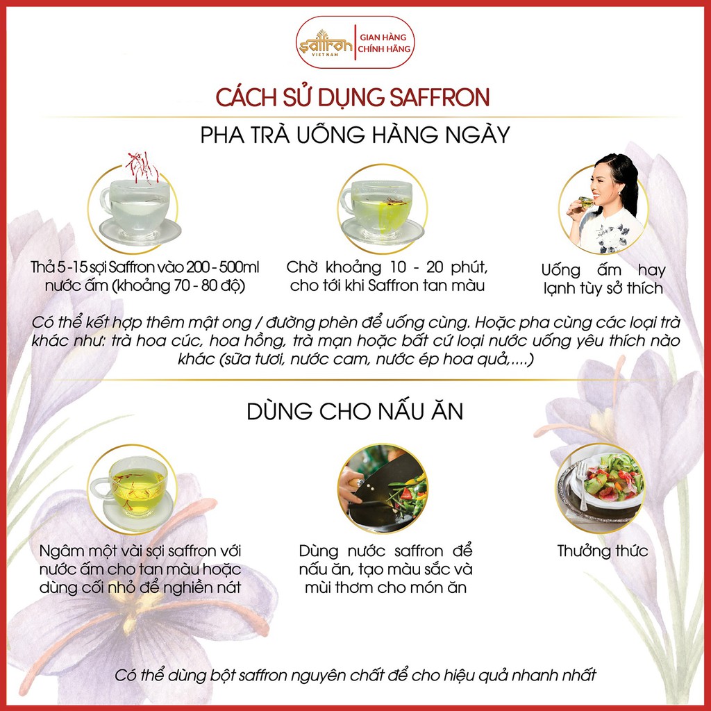 Nhụy Hoa Nghệ Tây SAFFRON BAHRAMAN SAMPLE 0,1Gr