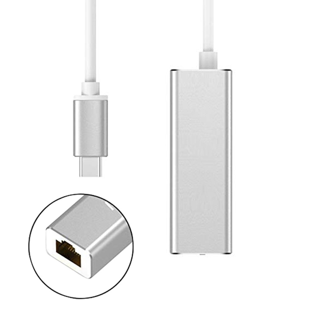 MILES Ethernet Port Windows 10 1000 Mbps Internet Cable Connection Adapter Type-C To RJ45 USB Type C to RJ45 Converter USB Type C Ethernet Adapter Type-C To RJ45 Lan Internet Cable Network Card