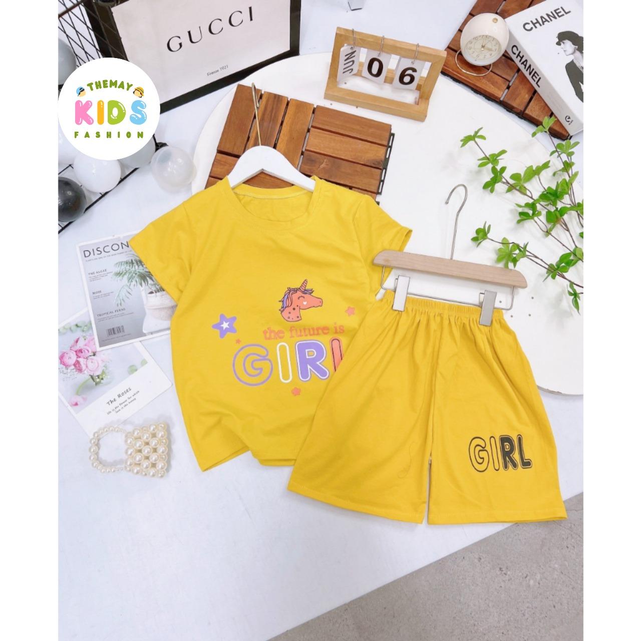 [8-40kg] Đồ bộ bé gái quần đùi 3 Màu