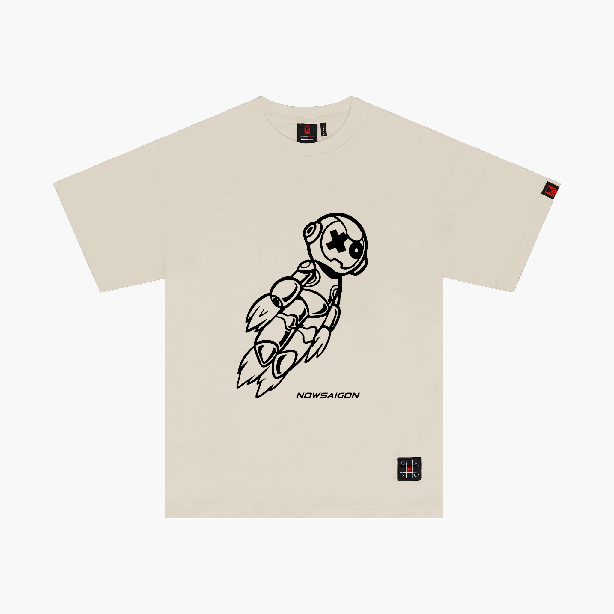 Áo thun NEEDS OF WISDOM Flying Twen - Cream