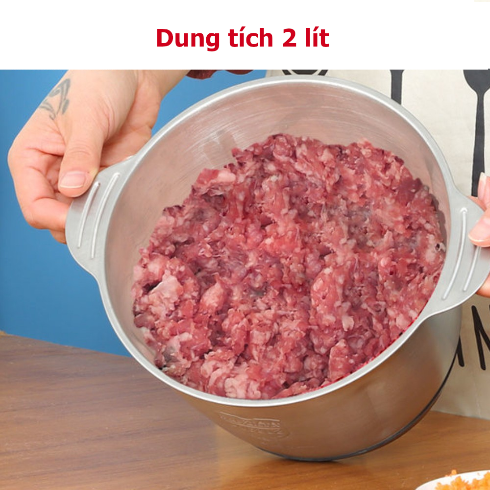 [HOT][FREESHIP] Máy xay thịt Kitchen Expert, cối 2 L- inox 304 - SUKOTO