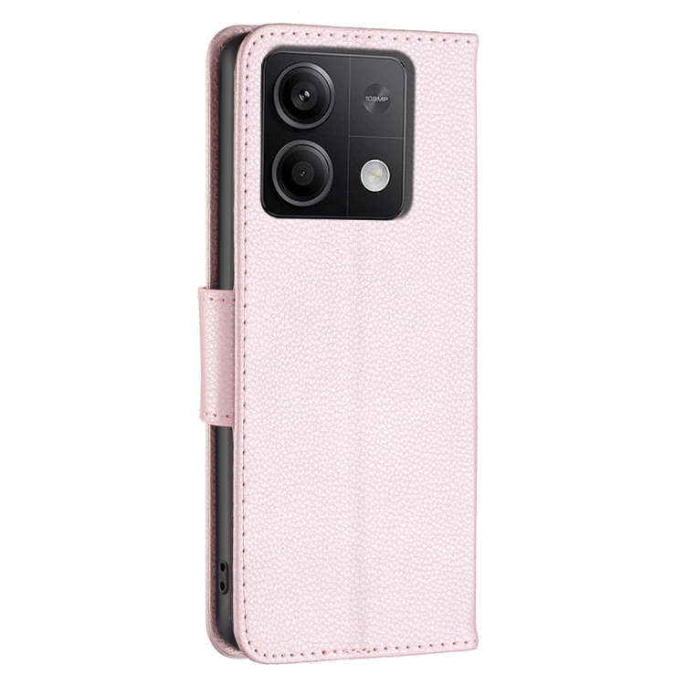 【HZSUNSKY】 For Xiaomi Redmi Note 13 Litchi Texture Pure Color Leather Phone Case