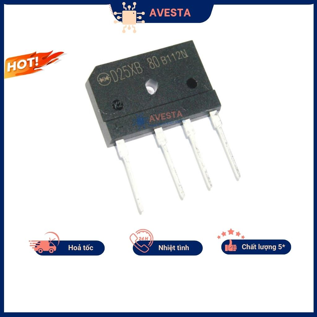 D25XB80 Diode cầu 25A 1000V DIP-4 Avesta