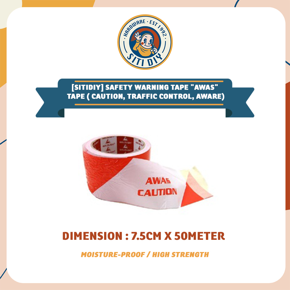 WARNING CAUTION TAPE AWAS TAPE 3inch x 50M Lazada