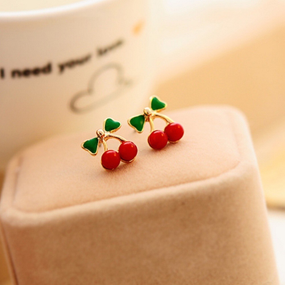 BÔNG TAI 03 NGỌC - TH06 - BÔNG TAI CHERRY