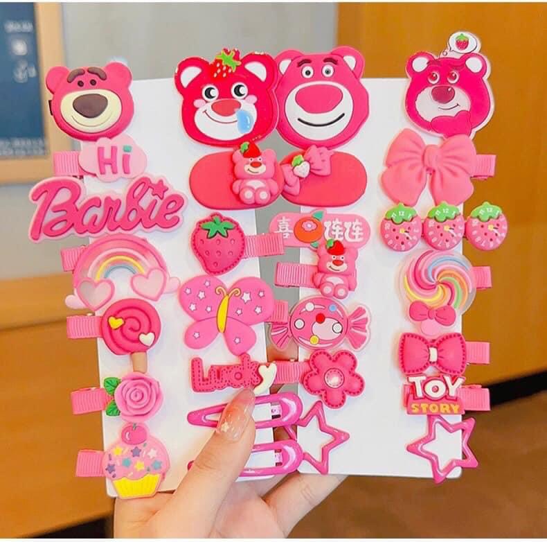 Kẹp Tóc Mái Gấu Dâu Dễ Thương Siêu Cute