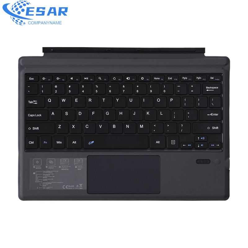 Ft-1089d Wireless Bluetooth-compatible Keyboard With Touchpad Backlit Compatible For Microsoft Surface Pro 3 4 5 6 7