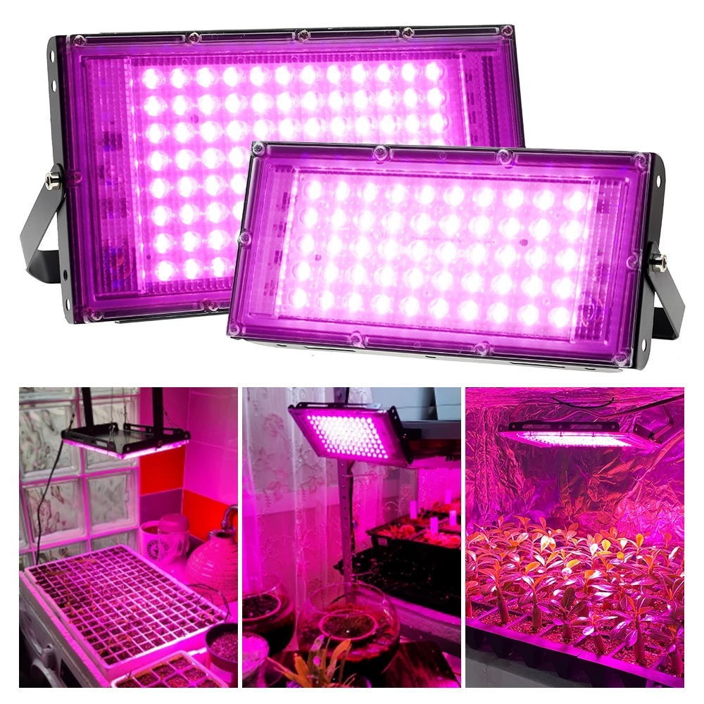 【Free shipping】 Full Spectrum LED Grow Light Phyto Lamp 220V 50W With ...