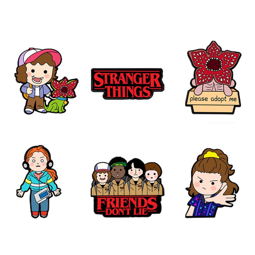 Stranger Things Pin Set 6pcs/set Backpack Decoration Brooch Stranger Things Pin Collection ...