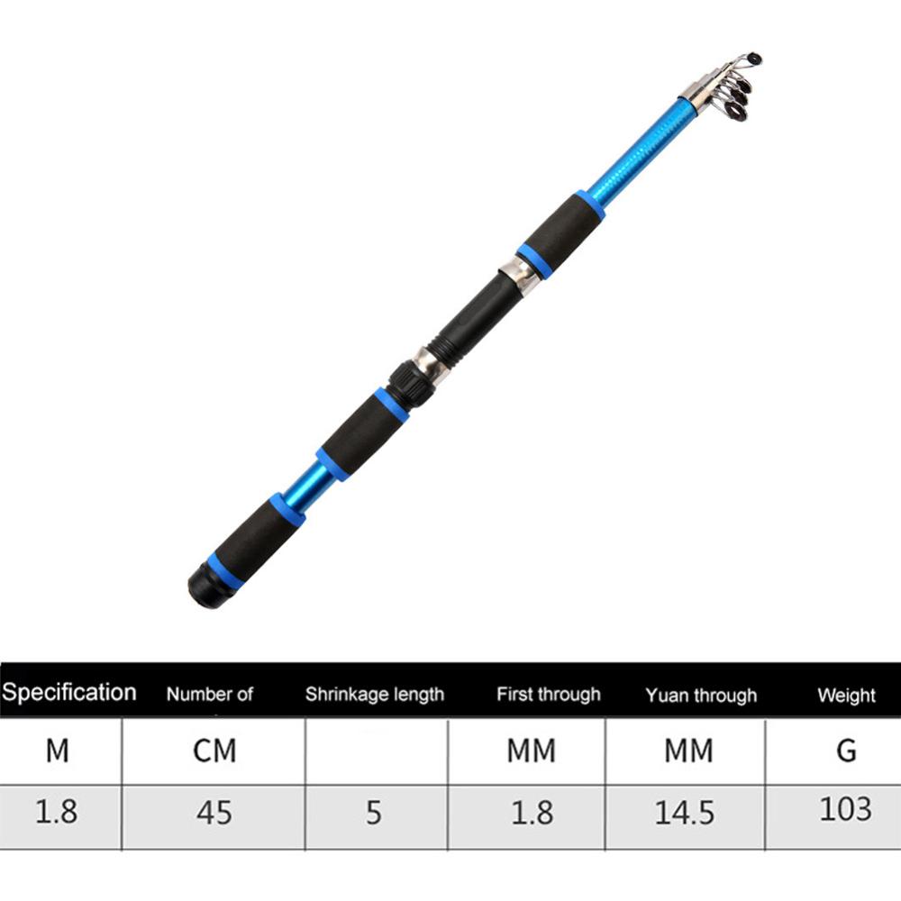 New Arrival】Telescopic Sea Fishing Spinning Rod Ultra Hard 1.8mm FRP  Fishing Pole Rod Short Sections for Long Shot Accessories