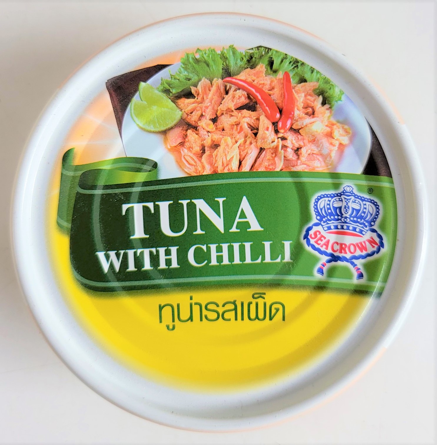 [Hộp 140g – XANH LÁ] CÁ NGỪ XỐT ỚT [Thailand] SEA CROWN Tuna with Chilli (halal)