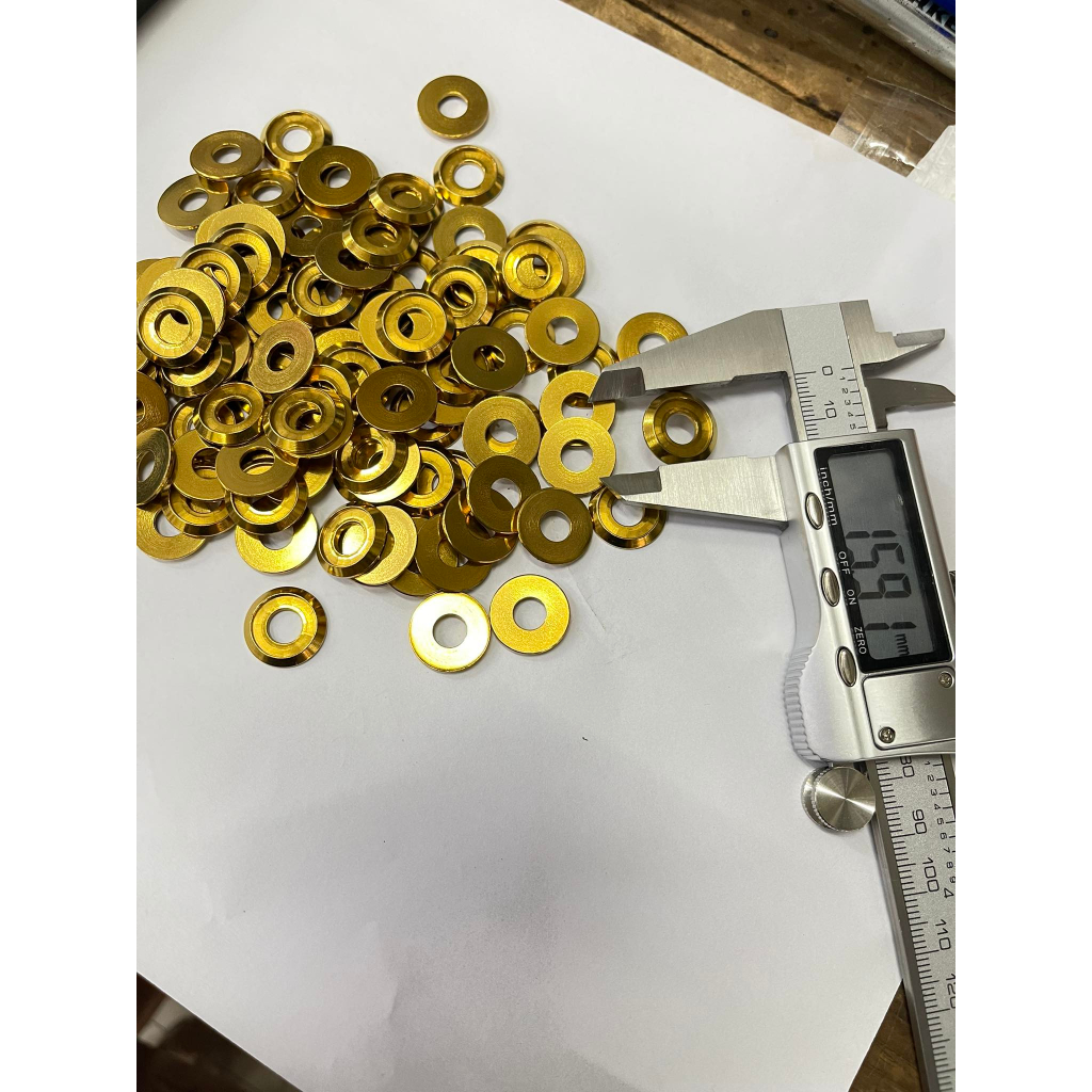(Inox304 Xi Vàng) Lông đền 6ly , long đền inox xi vàng 6li ring6mm D16 (không tróc màu)
