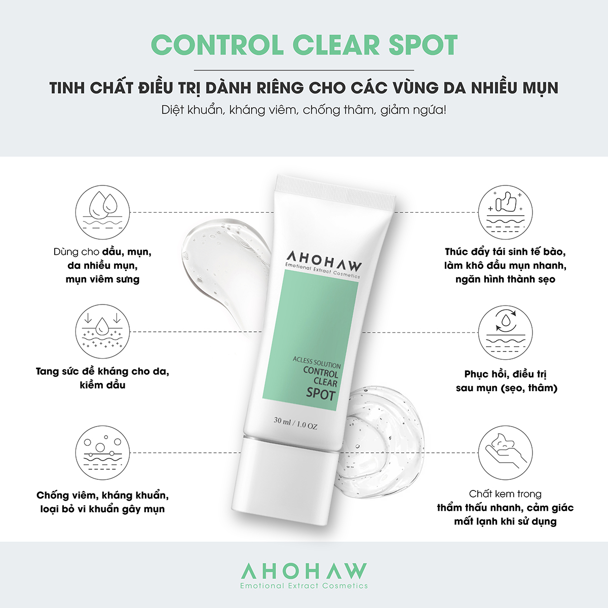 Tinh chất giảm viêm mụn Control Clear Spot (30ml)