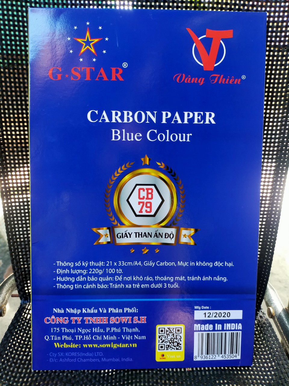 Giấy than G-star CB-79 xấp 100 tờ Ấn Độ