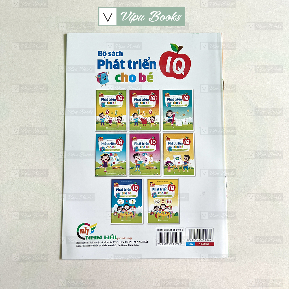 Sách - Phát Triển IQ Cho Bé - Dành Cho Trẻ 5-6 Tuổi (Túi 8 Cuốn)