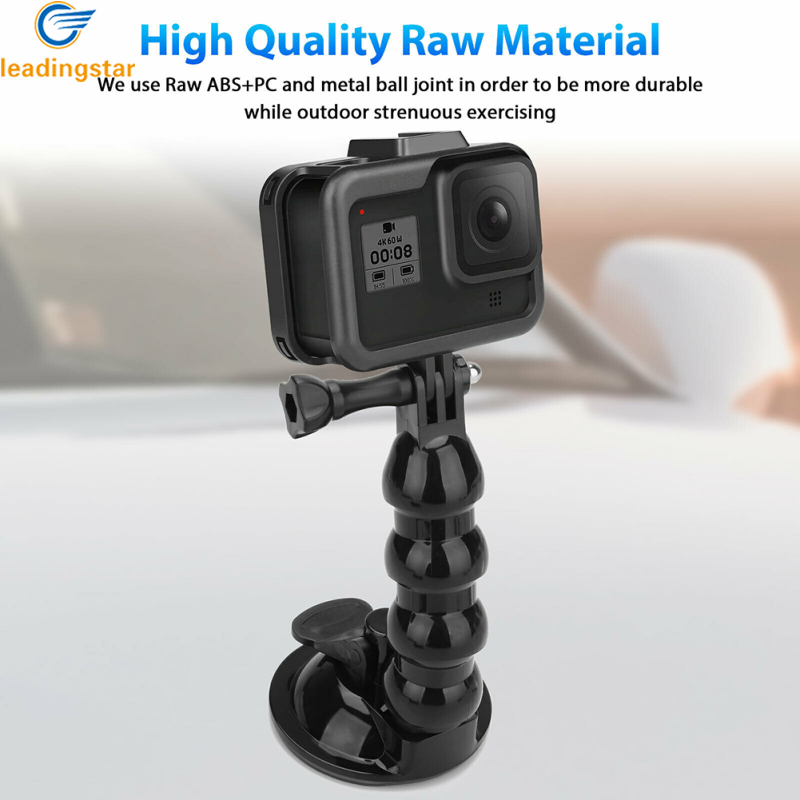 LeadingStar Fast Delivery Car Suction Cup Mount Phone Holder Adjustable Angles Video Navigation Bracket Compatible For Gopro Action Camera