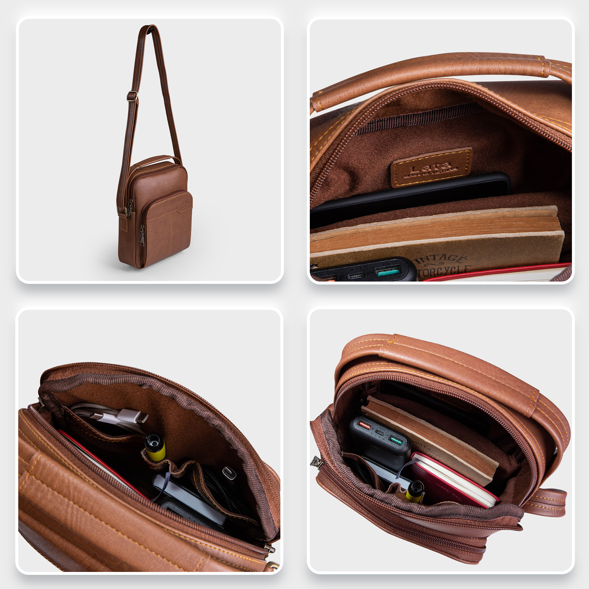 Lata Bag (Men's Office Fashion - Leather Crossbody Bag Tn22)