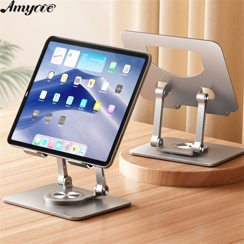 2028 Laptop Stand Aluminum Alloy Computer Riser Adjustable Foldable Laptops Elevator PC Cooling Mount For 4.7-12 Inch Laptop Tablet Phones