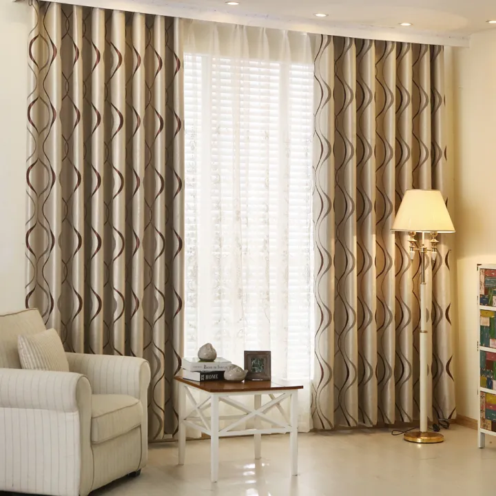 1pcs Mrtrees Modern Blackout Curtain Langsir Tingkap Plain Curtain For 3 Panel Window Curtain Sliding Door Living Room With Eyelet Hook Type Lazada Singapore