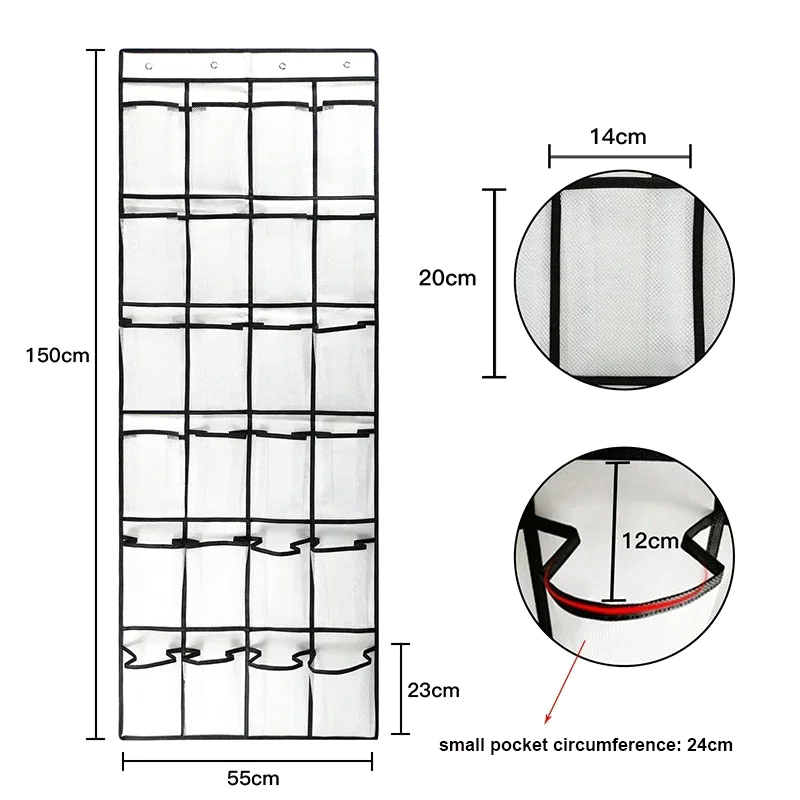 12/24%20Pocket%20Shoe%20Holder%20Organiser%20Over%20The%20Door%20Hanging%20Shelf%20Rack%20Storage%20Hook%20DIANGUI%20-%20Image%205