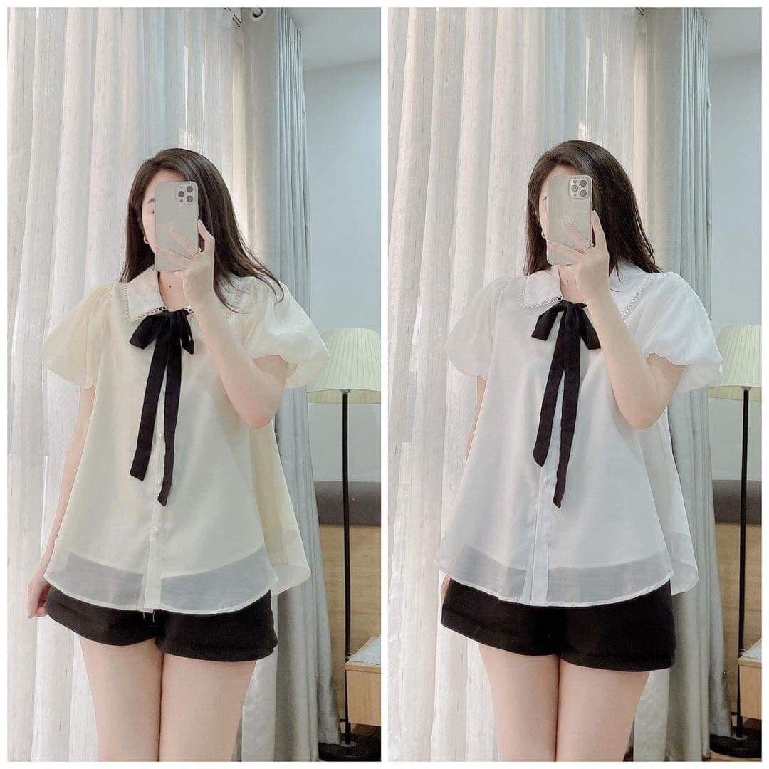 Áo Babydoll Tay Phồng Tiểu Thư_027