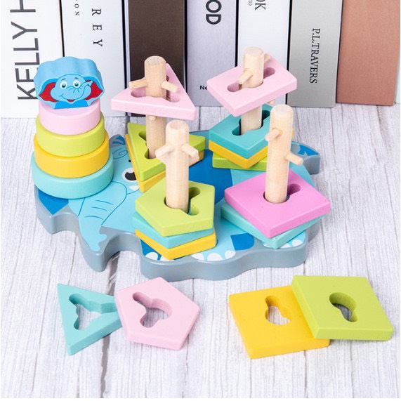 Combo 3 - 7 món đồ chơi gỗ cho bé phát triển tư duy cho bé